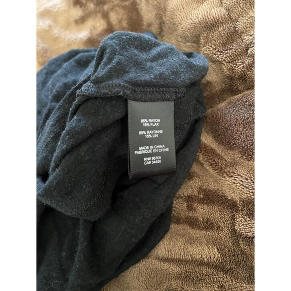 Rebecca Taylor Flax Blend Black Jersey Knit Ruffle Off Shoulder Top Size XS - Picture 8 of 8